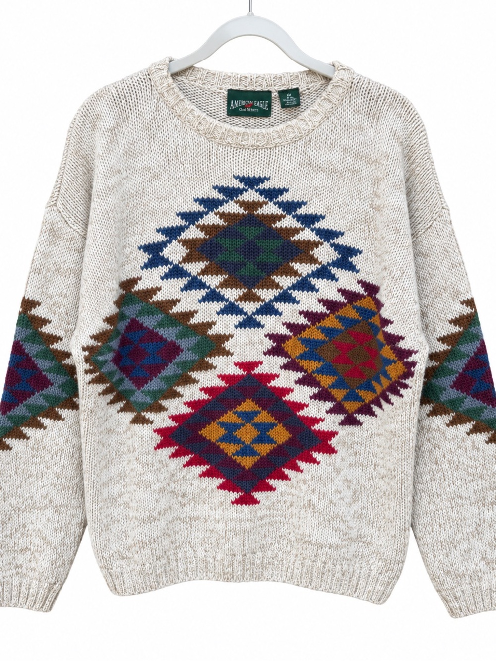 American Eagle Vintage Sweater Crewneck Grandpa Aztec Southwestern 90s
